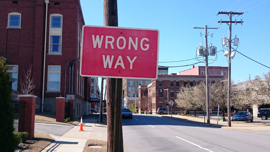 Wrong way